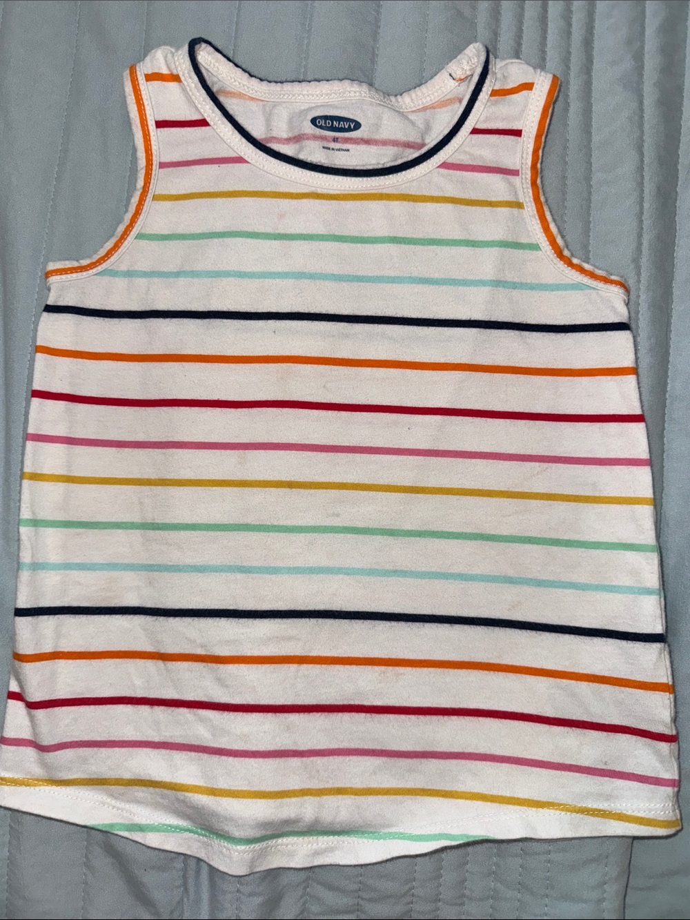 Rainbow stripe tank top from Old Navy